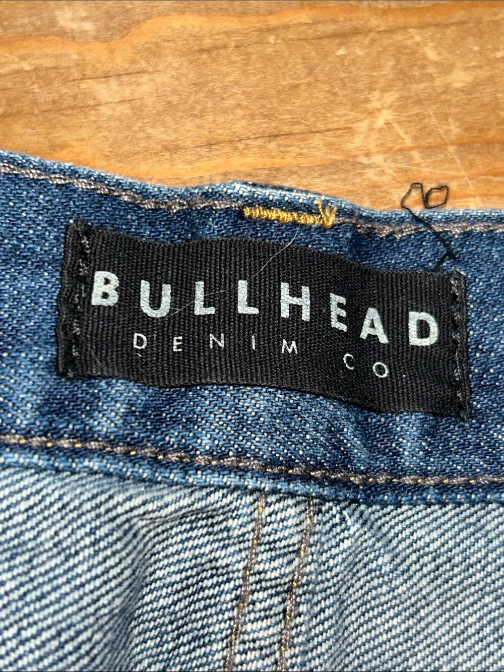 Bullhead Men’s Darkwashed Jorts DIY Cutoff Jean Shorts Blue Size 31 - Picture 4 of 9